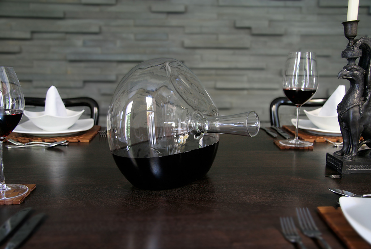 glass borosilicate wine decanter