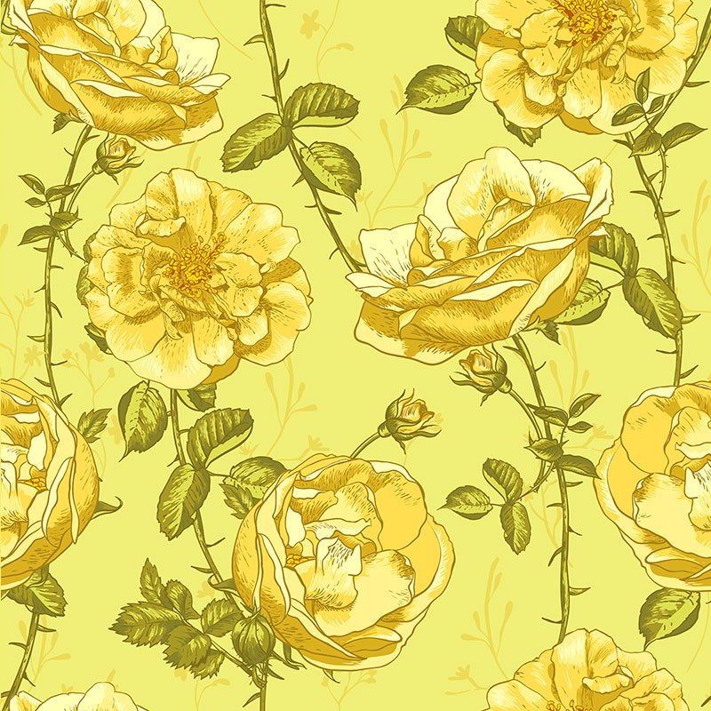 floral wallpaper print rose spring ornament flower vector summer texture vintage background seamless pattern textile