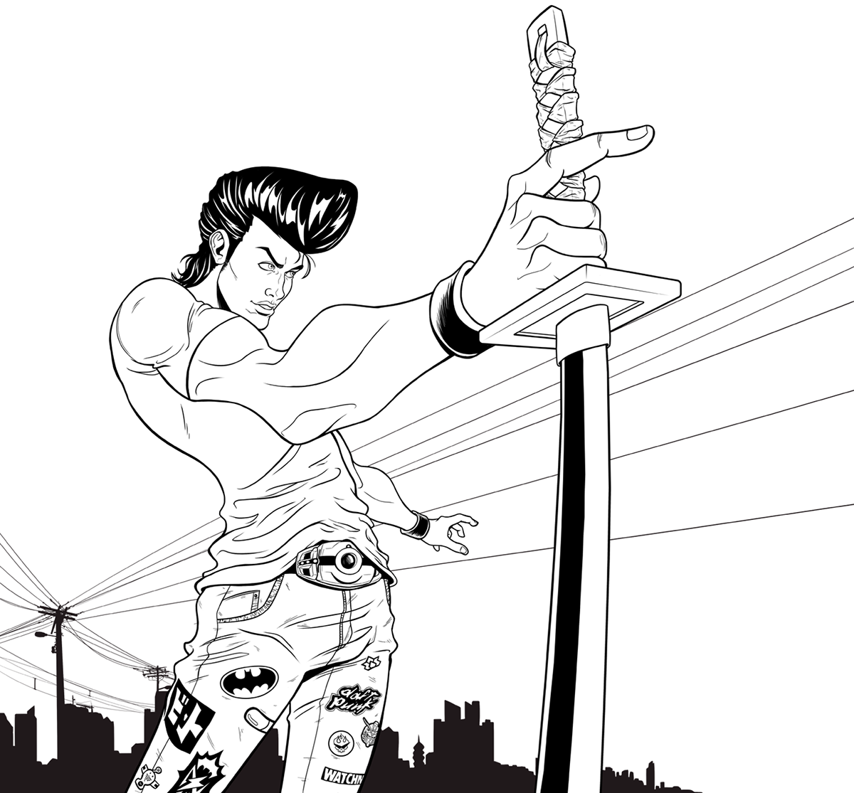 panama Street samurai city punk anime fan culture Sword delinquent