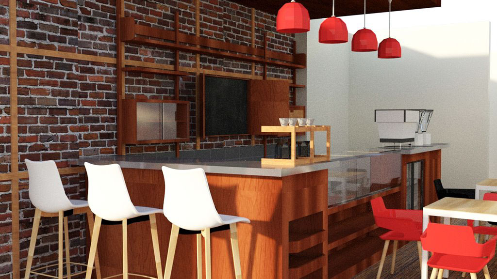 3DS Max Studio design rendering Render coffee shop