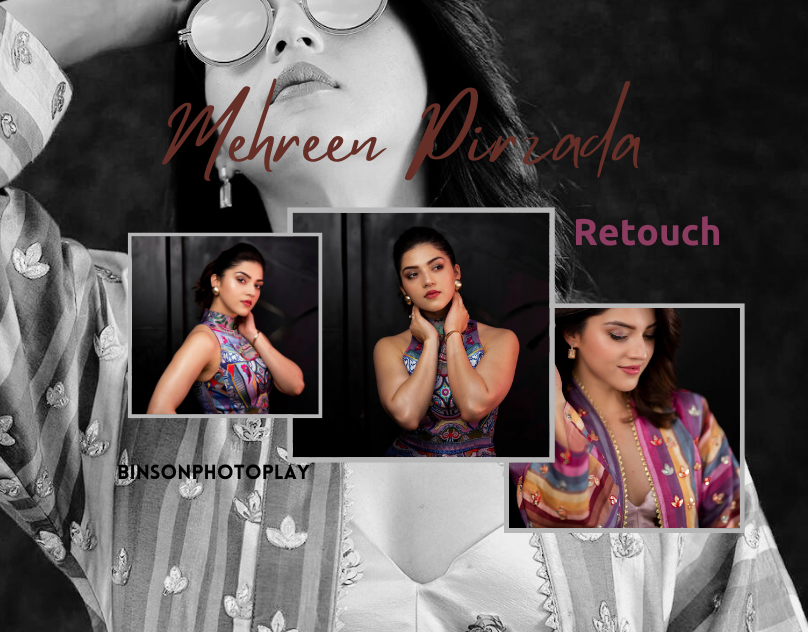 retouch portrait actress indian woman photoshoot Photography  Fashion  model Mehreen Pirzada