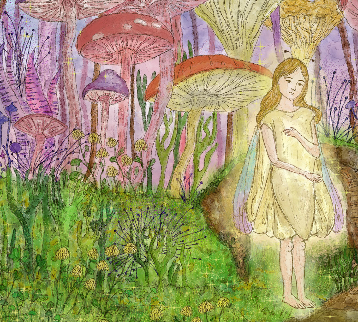 artwork Beautiful Drawing  dreamy fairy fantastic ILLUSTRATION  watercolor watercolor illustration westie