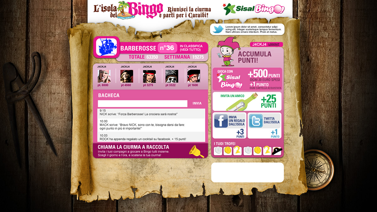 Sisal isola del bingo loyalty Gaming gambling