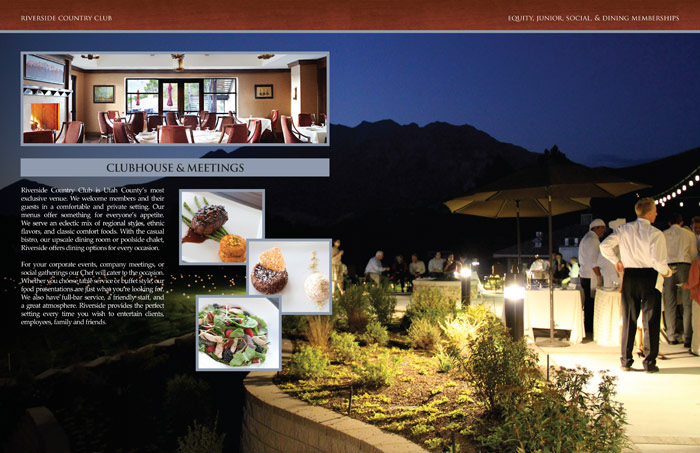 Riverside golf Country Club Provo utah print brochure