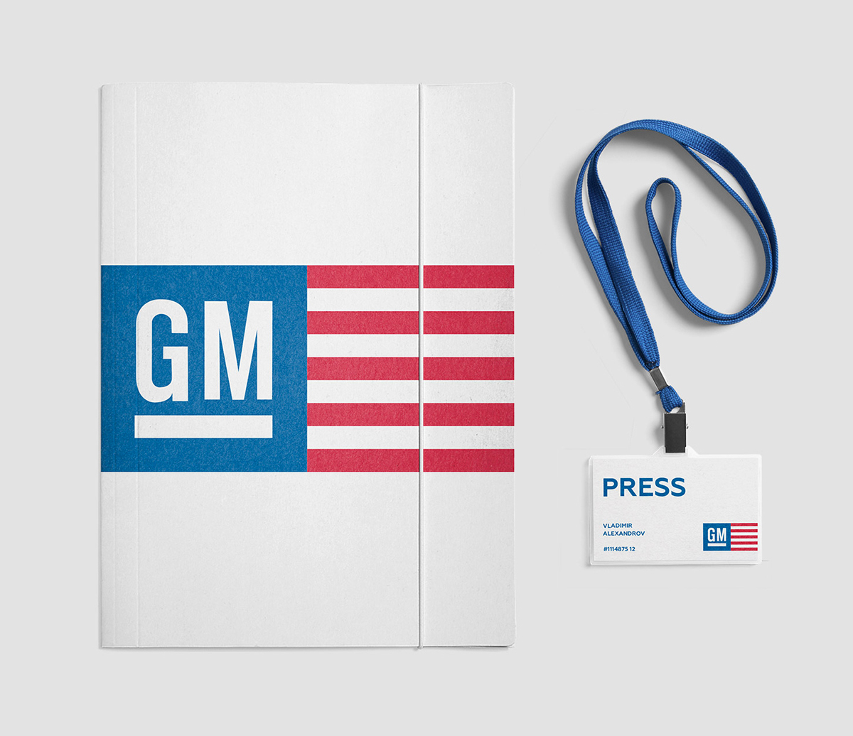 GM general motors identity logo flag usa car opel chevrolet cadillac