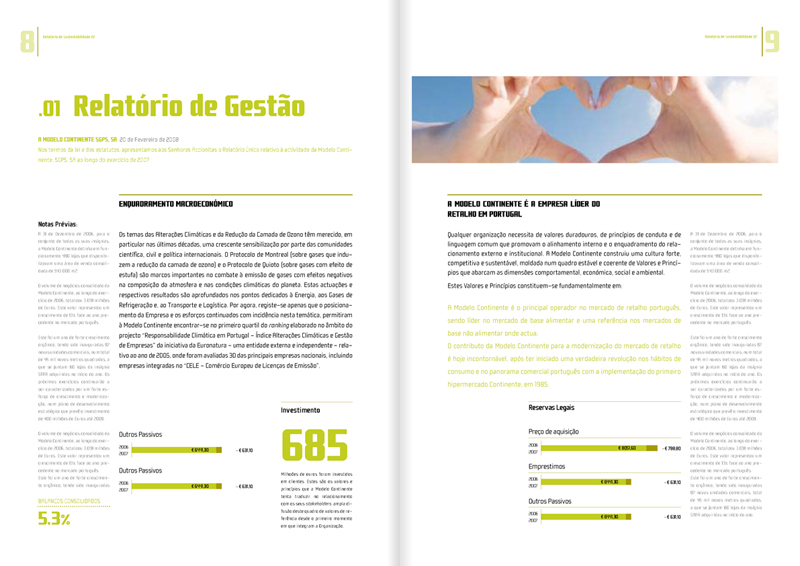 accounts report / sustainability report (Proposal) relatório contas relatório sustentabilidade nuno carvalho design design Continente
