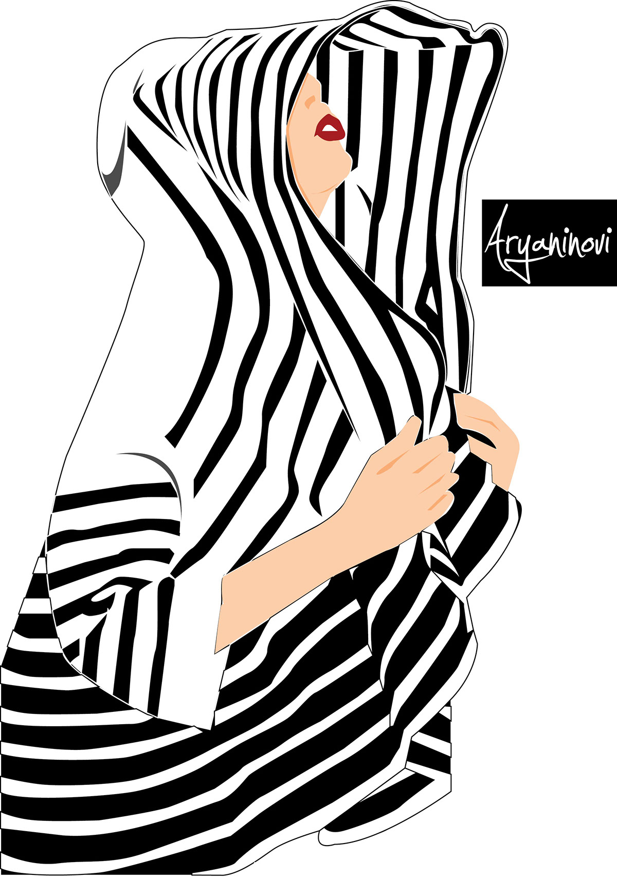 stripes black and white monochrome women womaninframe