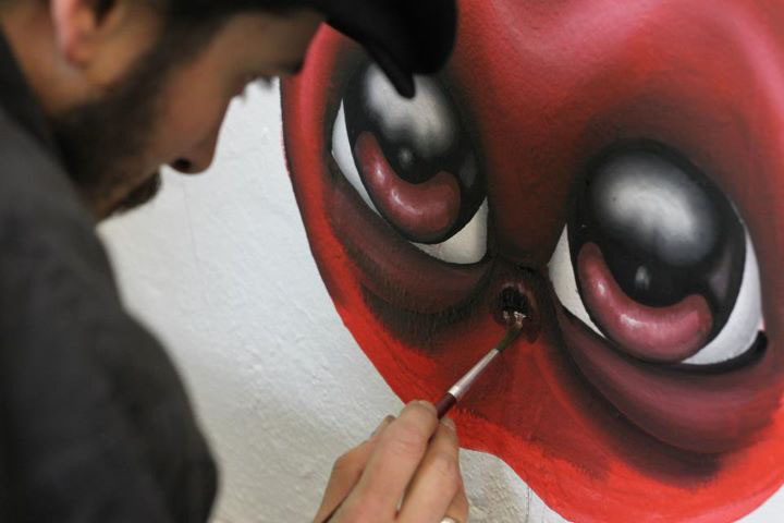 wall paintin  design zed Max Ferrigno  insect  insetti inetti   illustrators  Performance  EXP.   carrara   inept 