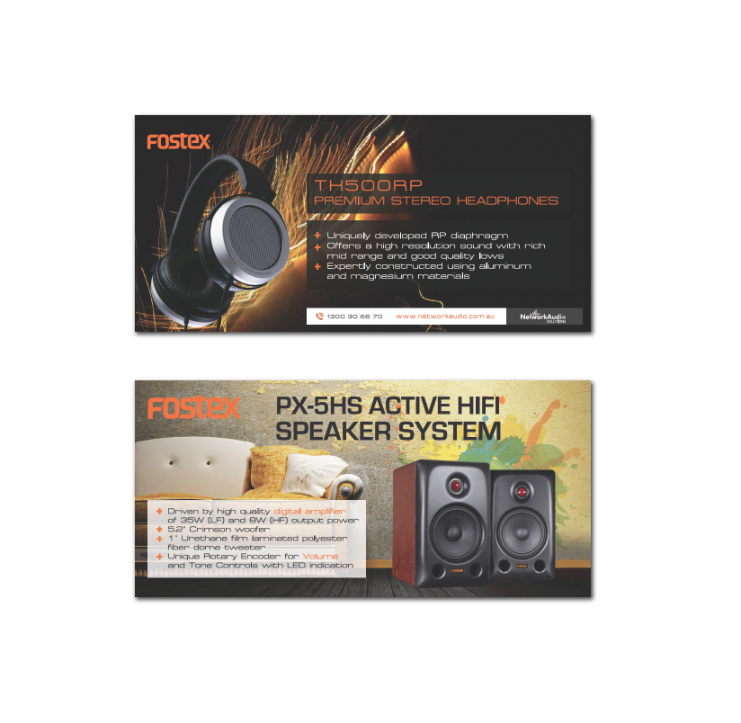 flyer promotional material headphones music industry speakers