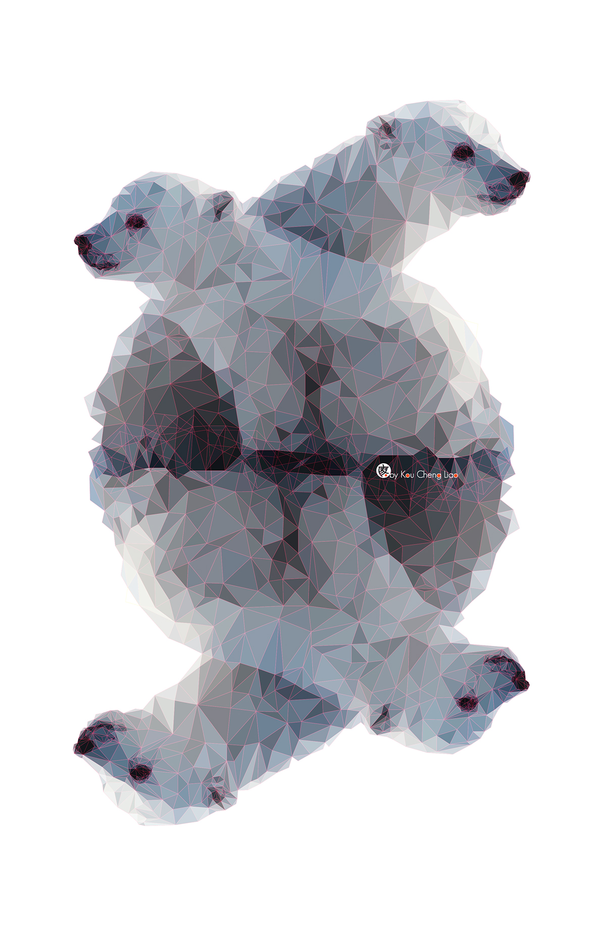Polar Bear north Pole ice vector cold blue White geometry c4d inspire Low Poly
