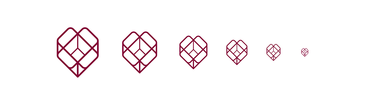 brand branding  design logo heart typography  