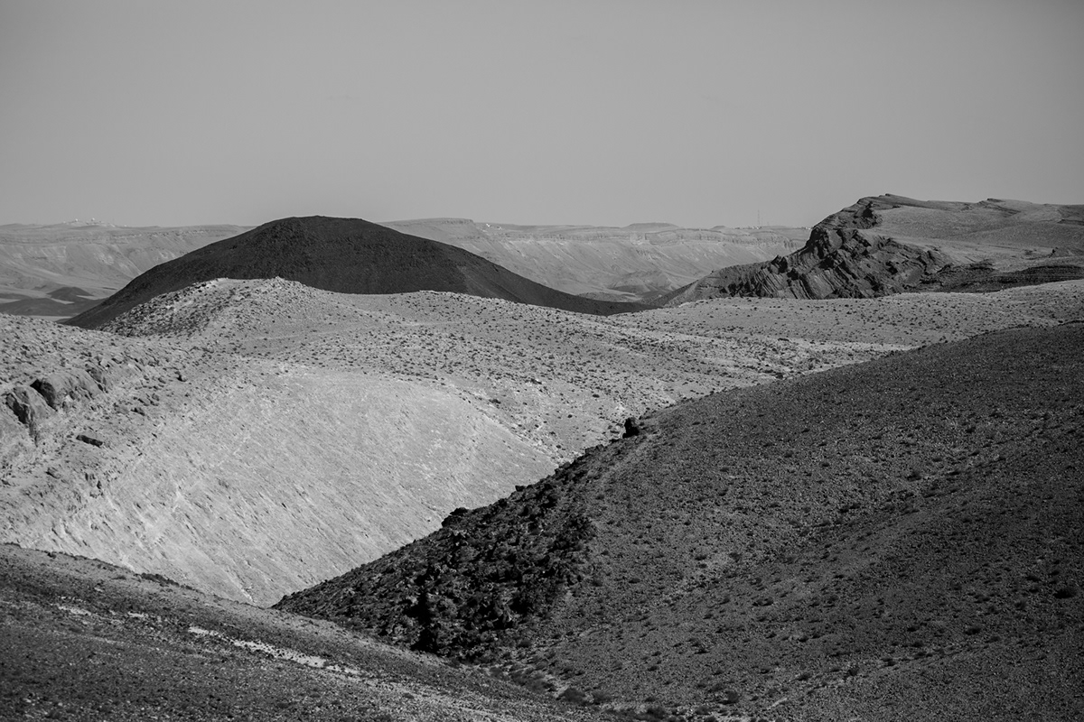 Landscape desert Negev Judean Photography  b&w