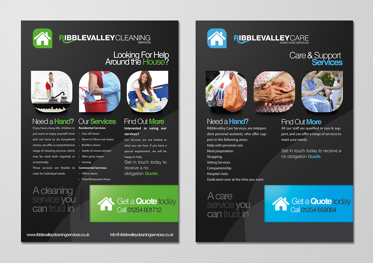 ribblevalley  cleaning  care  logo  leaflet  soliddesign  solid design cleaning care logo leaflet soliddesign solid design
