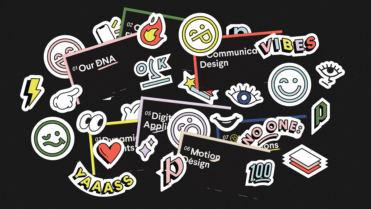 app branding  collage Graffiti identity interaction perksy stack Startup sticker