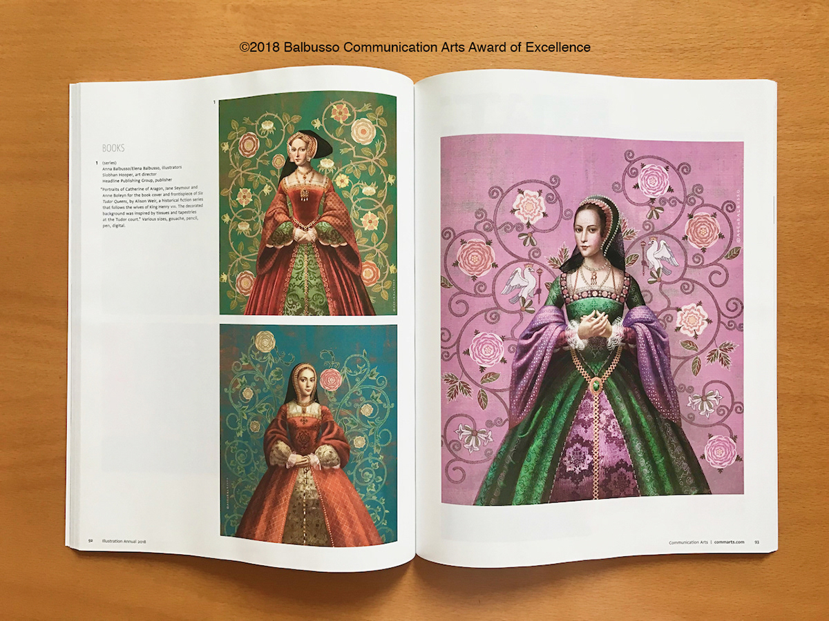 Jane Seymour Anne Boleyn Katherine of Aragon Queens portraits Alison Weir six tudor queens Headline Publishing anna elena balbusso Balbusso Twins