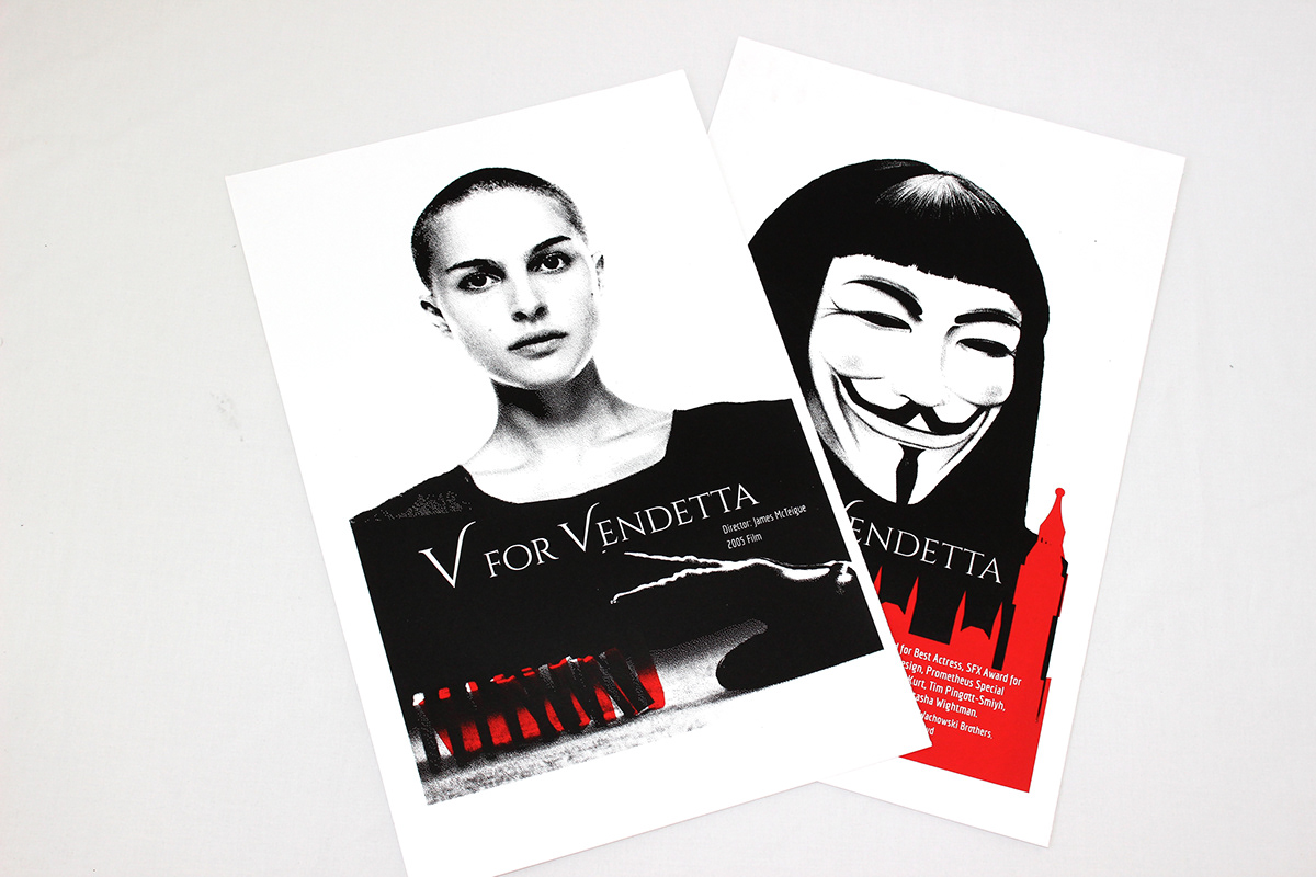 V for Vendetta serigrafia