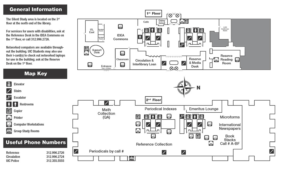 map wayfinding Icon black and white University library