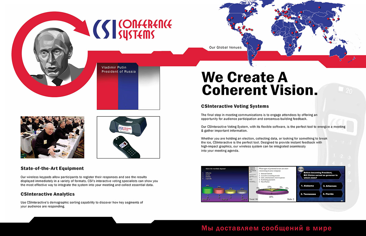 illustrate world csi communicate conference Technology light presidents obama brochure print type american red White