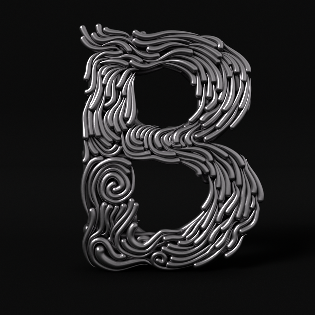 alphabet 3D cinema 4d maxon 36 days of typo typography   3d design instagram 3d letter