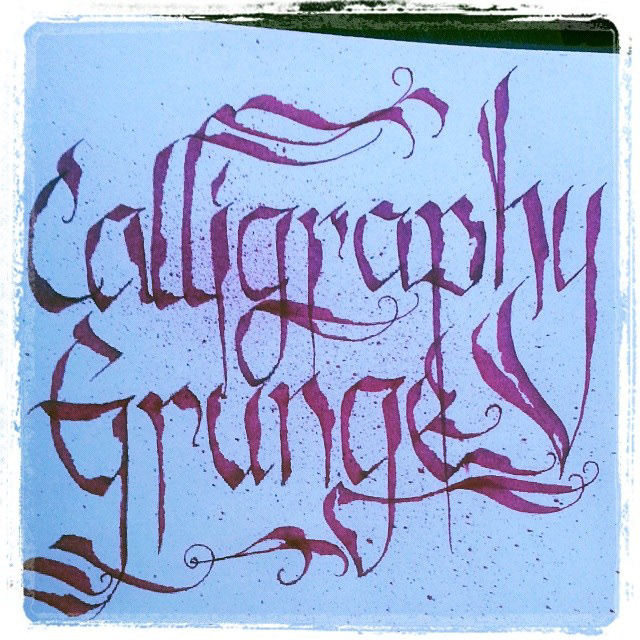 calligraffiti grunge splatter pilot parallel pen