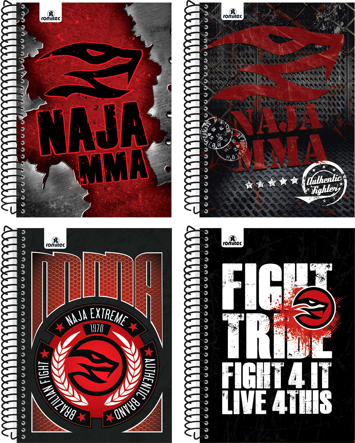 cadernos  ESCOLAR  MMA school Fighter stationary naja