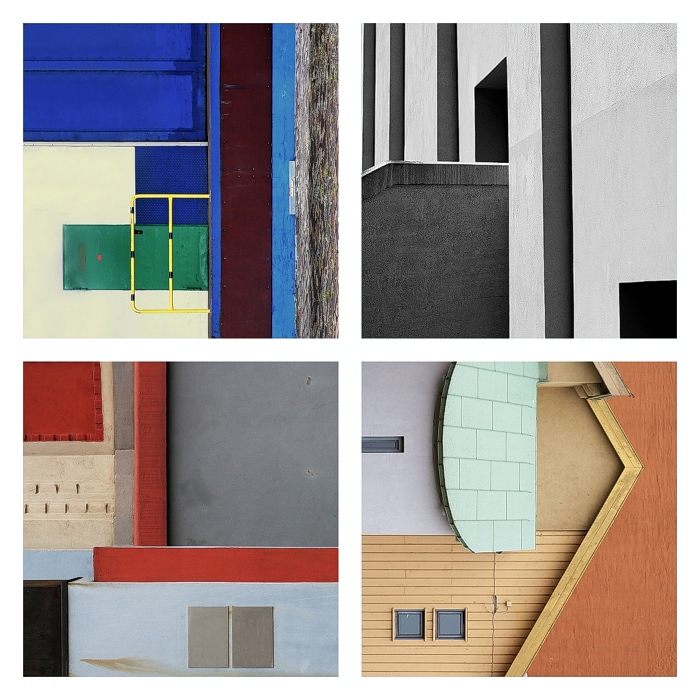 abstract collage architecture square Julian Schulze colors color simple minimal wall
