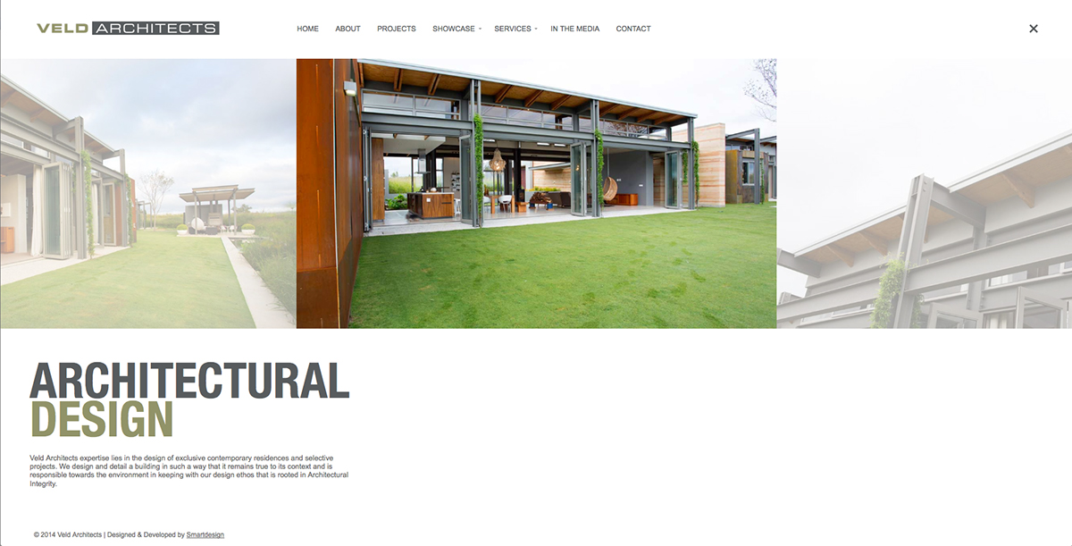 architectural website photography website bold text strong text full screen