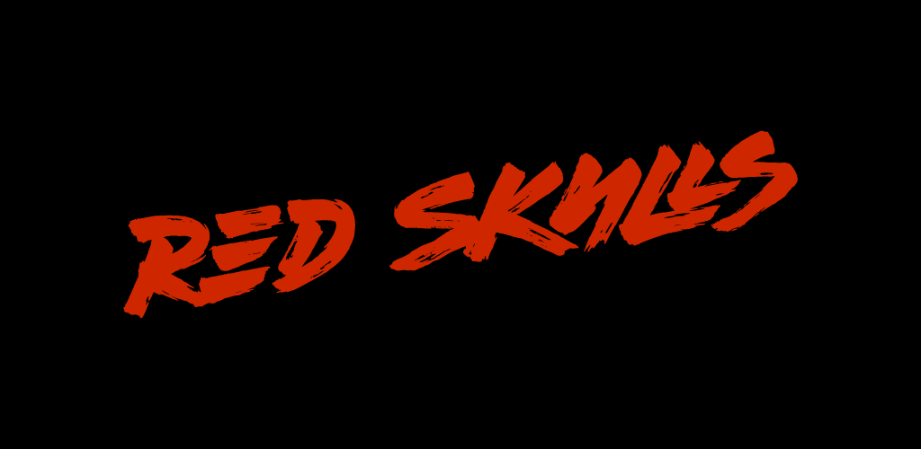 skull skulls vector edm red Logotype brushpen