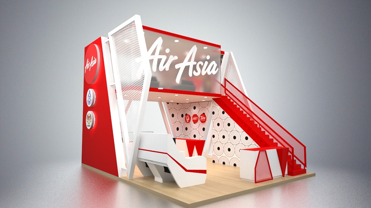 AirAsia Exhibition  booth 2 tier