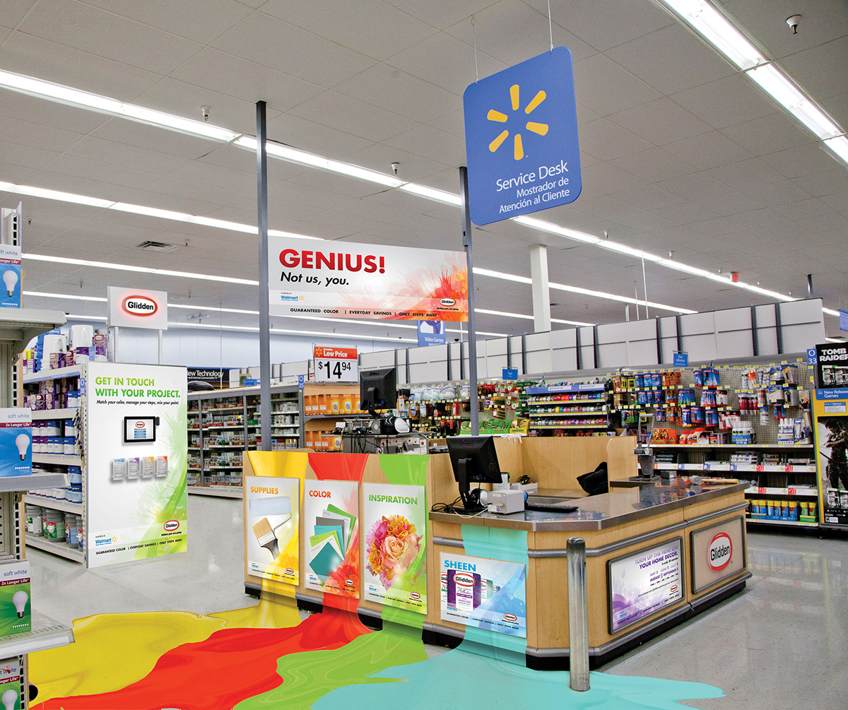 glidden paint walmart  competition umiami AAF ADmerica in-store media campaign Event Promotion