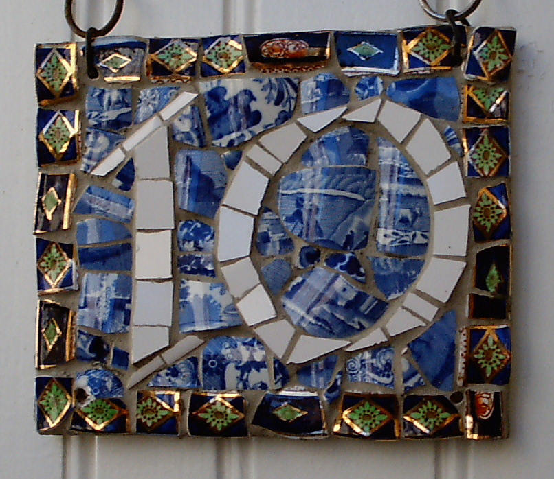 mosaic reclaimed upcycled upcycling tile mirror sculpture furniture recycling Reused materials sustainable art  sustainable development