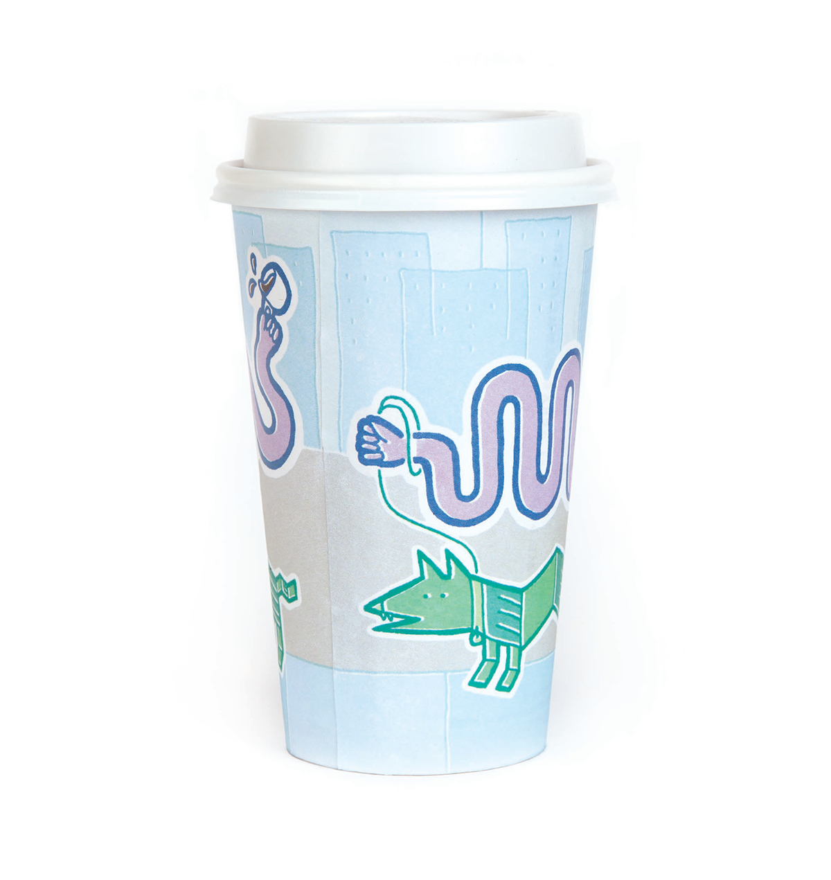 coffee cup Sphaghetti Arms Foldy Dog