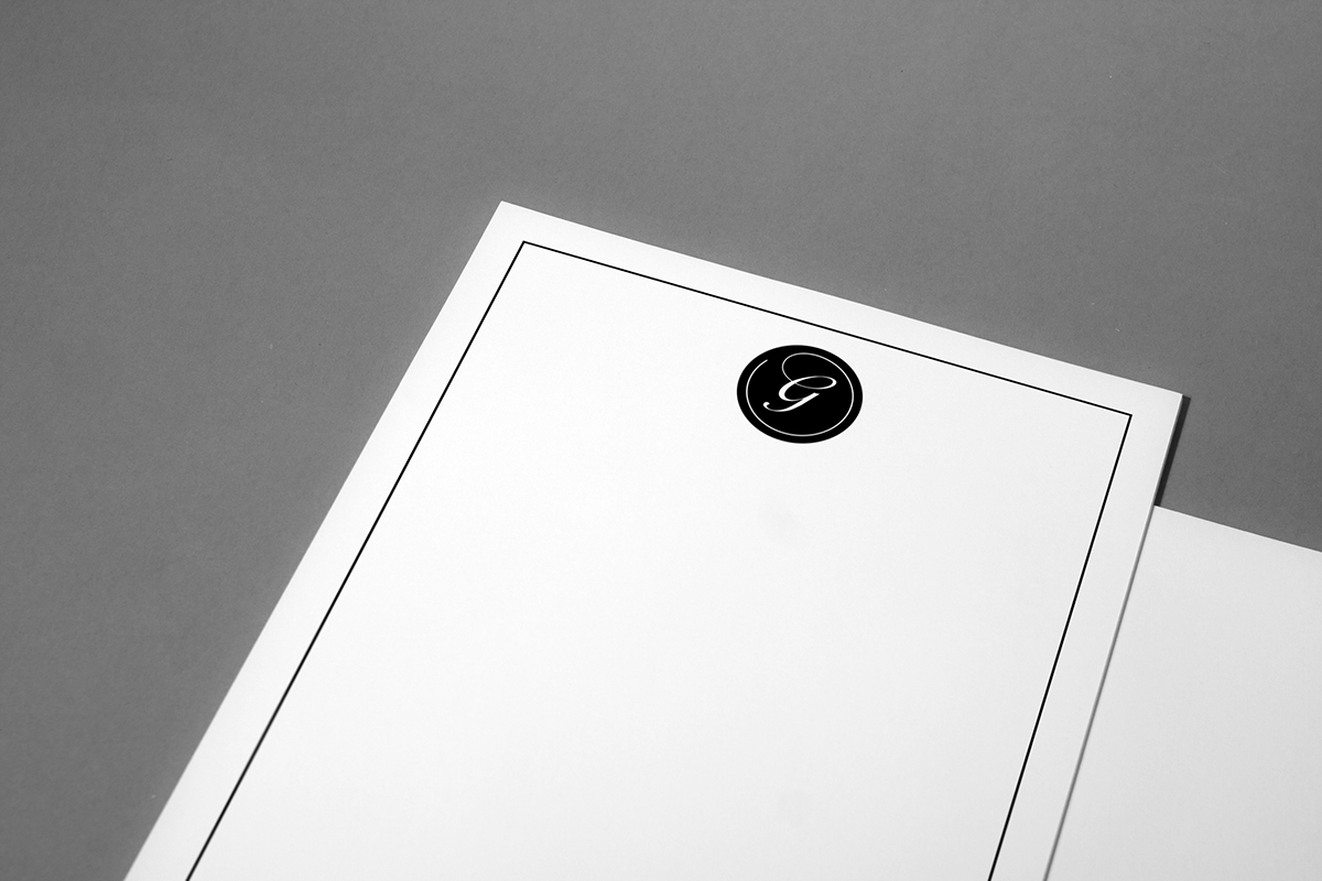 nemet  G  logo  daniel  branding  Black  custom  classic  secondary  corporate  identity  personal envelope  business card