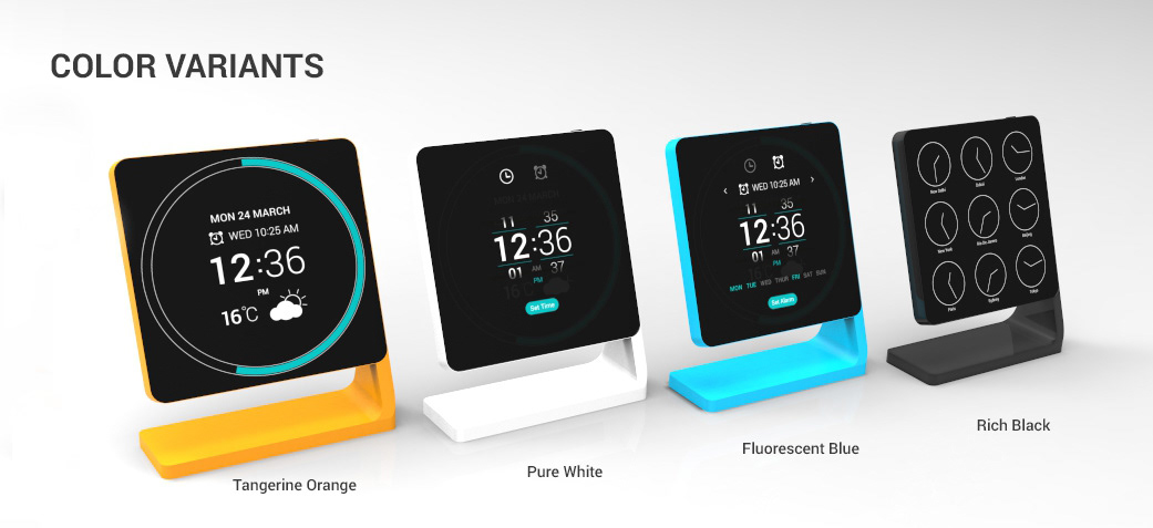 clock interaction touch product UI ux industrial desk design
