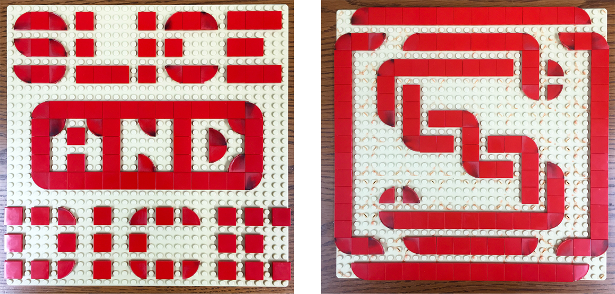 LEGO daily type print lettering type design