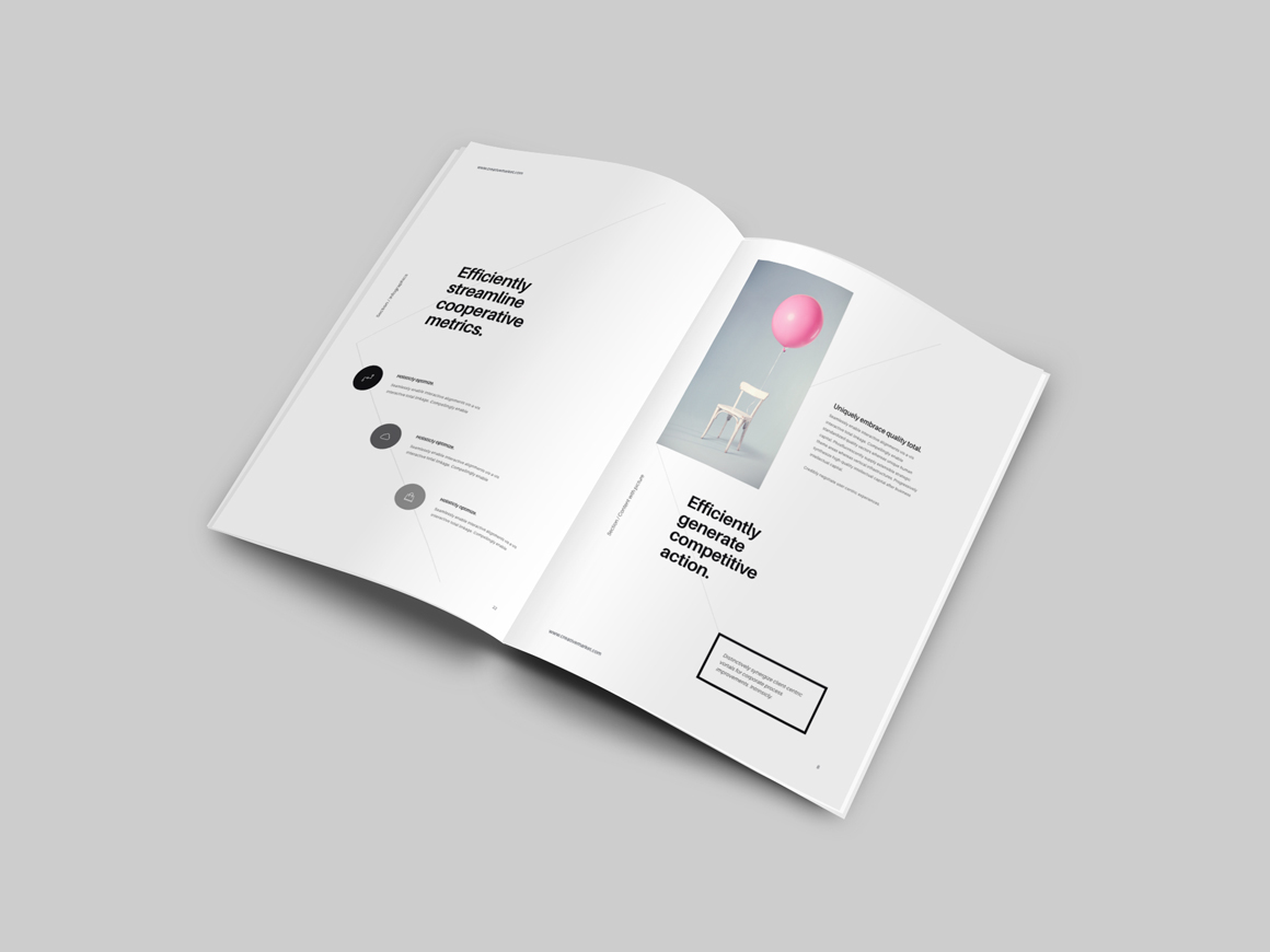 presentation Keynote slide print modern business a4 Proposal document slideshow brochure template design minimal minimalistic