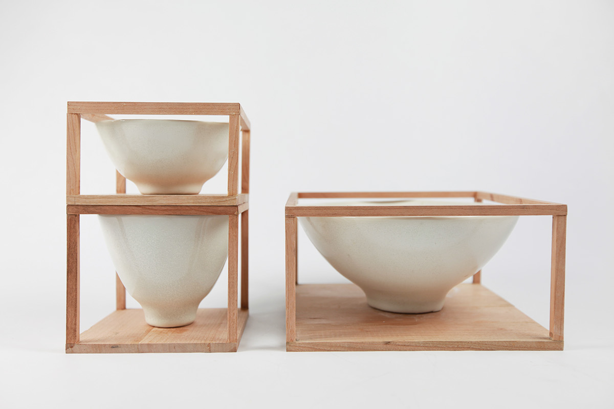 ceramics  wood tableware bento