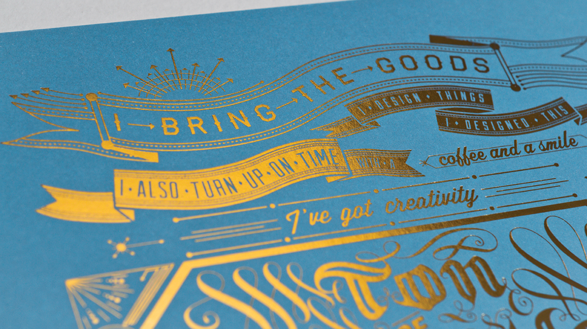 #foil #typography #type #print #offset #gold #pattern #mailer #selfpromo