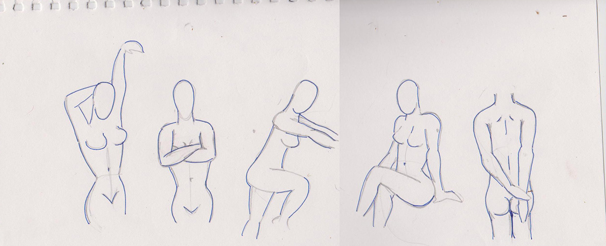 life drawing sketch body Form