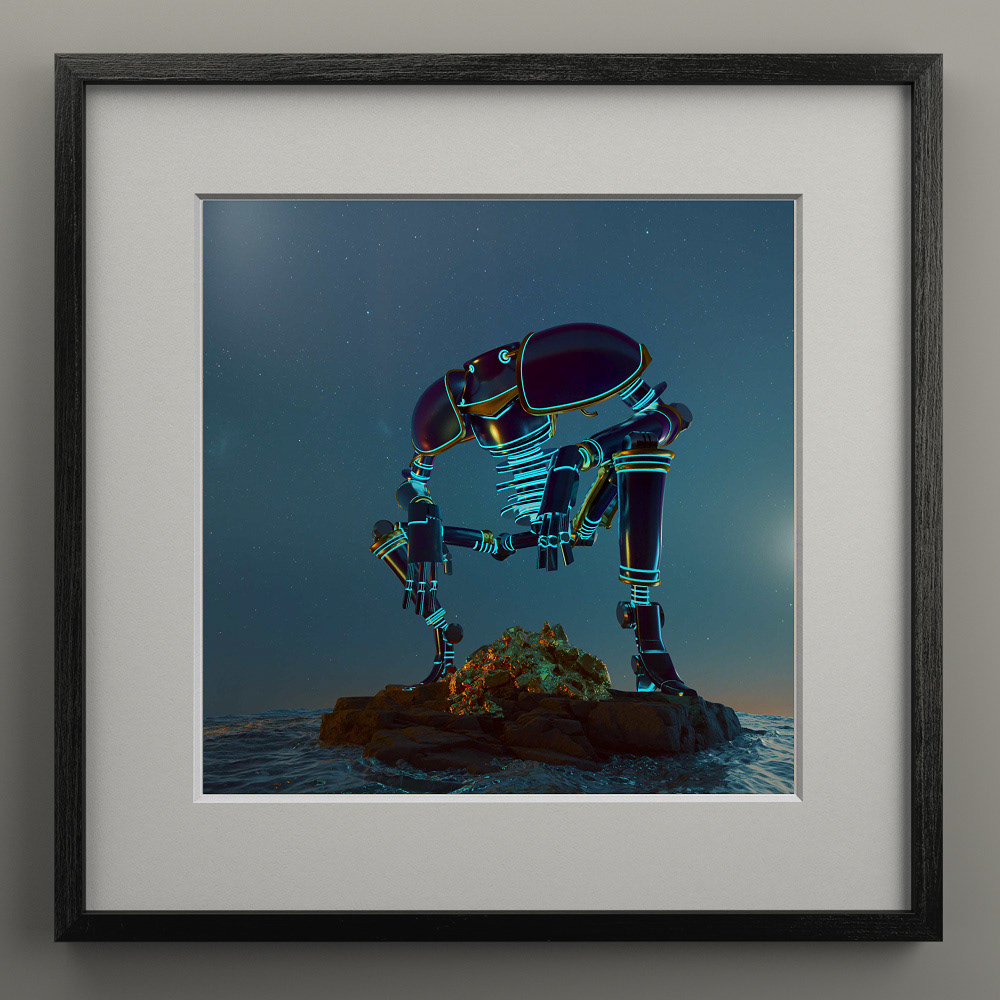 Collection Full CG nft nft art rendering Robots 3D 3D Digital Art  Exhibition  poster