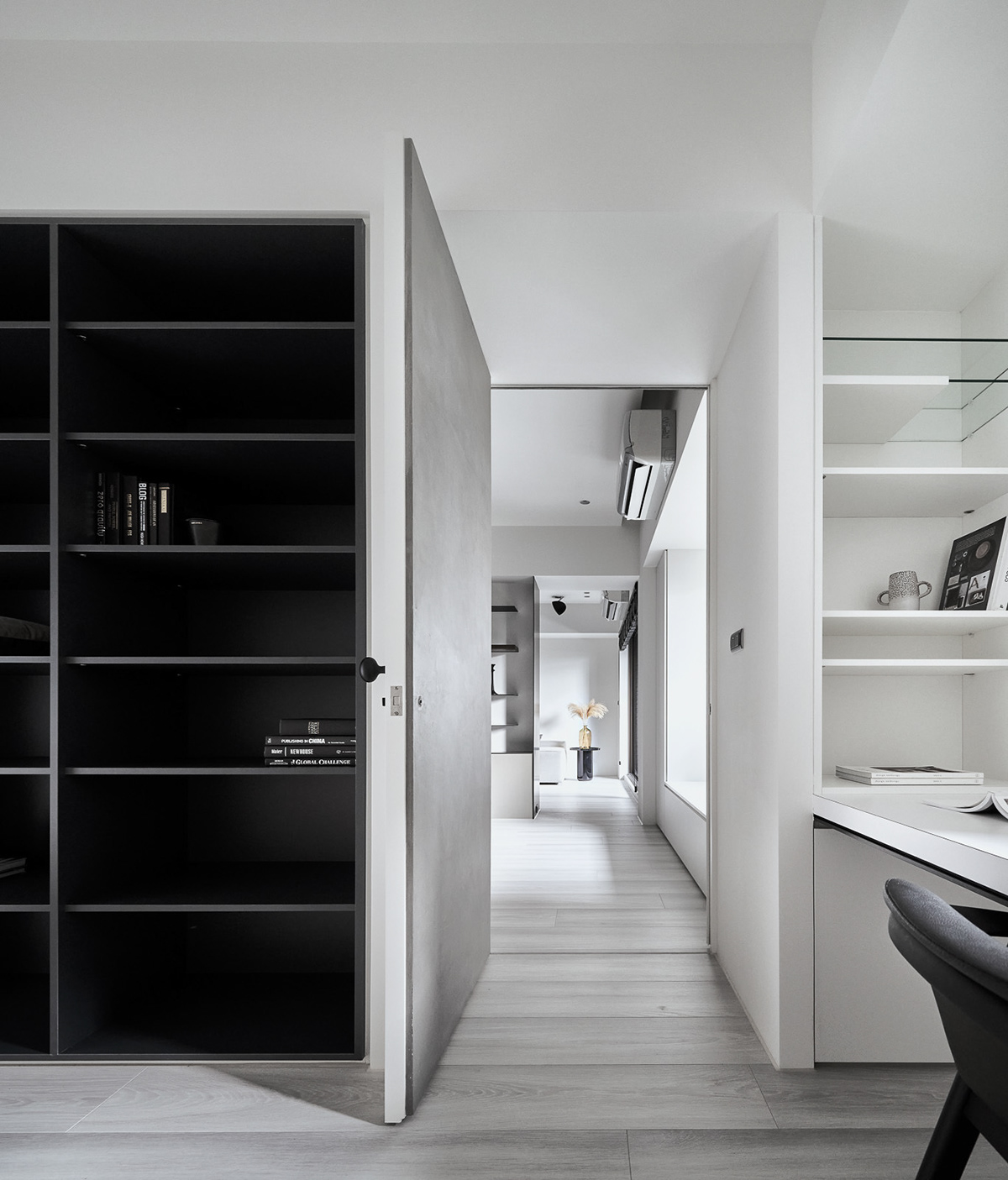 apartment design architecture black and white Interior interior design  living room minimal modern Residential Design simple