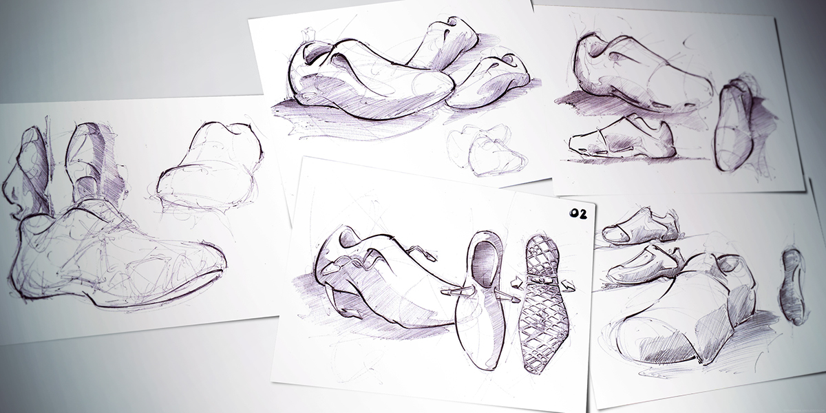 sketchs foot shoes