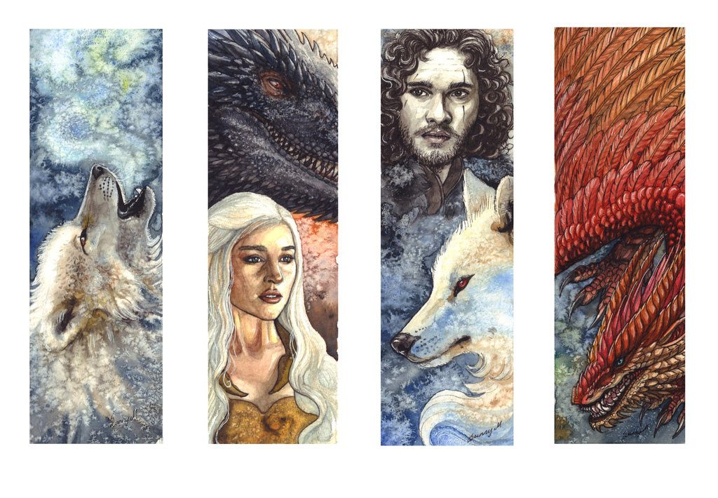 bookmarks bookmark bookmark design design painting   fanart gift norwegian wolf dragon
