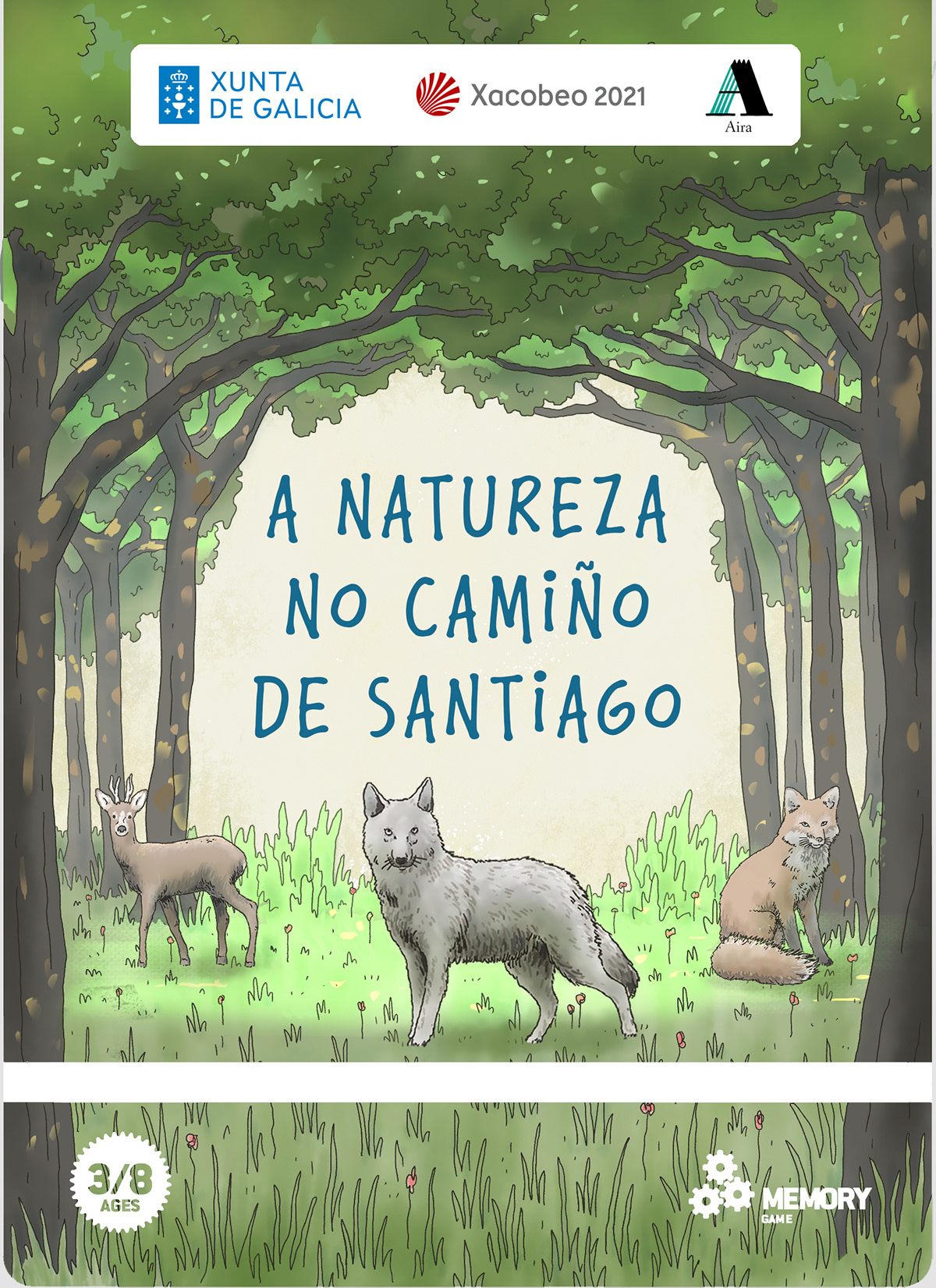 Camino de Santiago fauna Flora game ILLUSTRATION  ilustratecto juego Memo naturaleza Nature