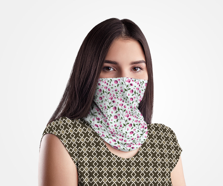 Clothing fashion design model fabric design textile pattern seamless vector buff scarf