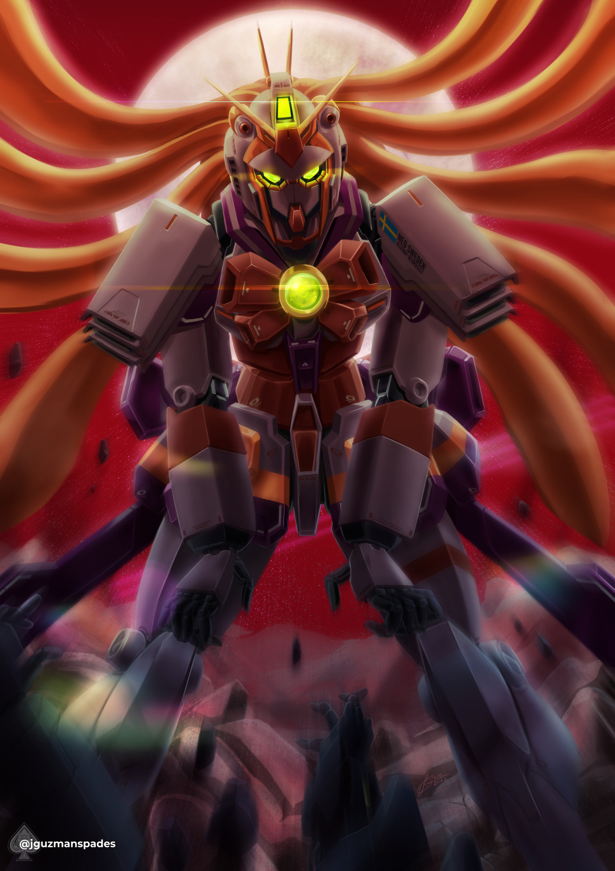 artwork digitalart DRAGONZORD Gundam humanart mecha oc painting   robot Scifi