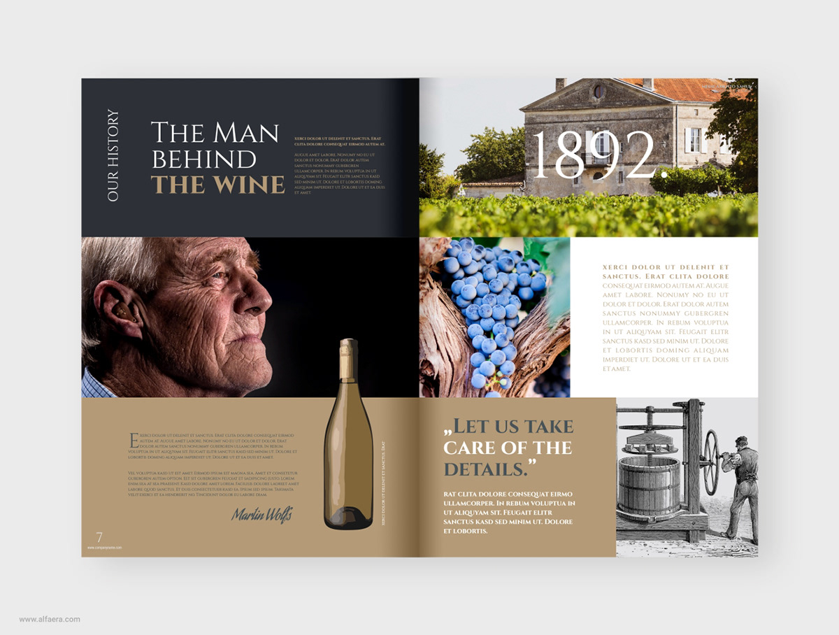 Wine Catalog Brochure on Behance Inside Wine Brochure Template