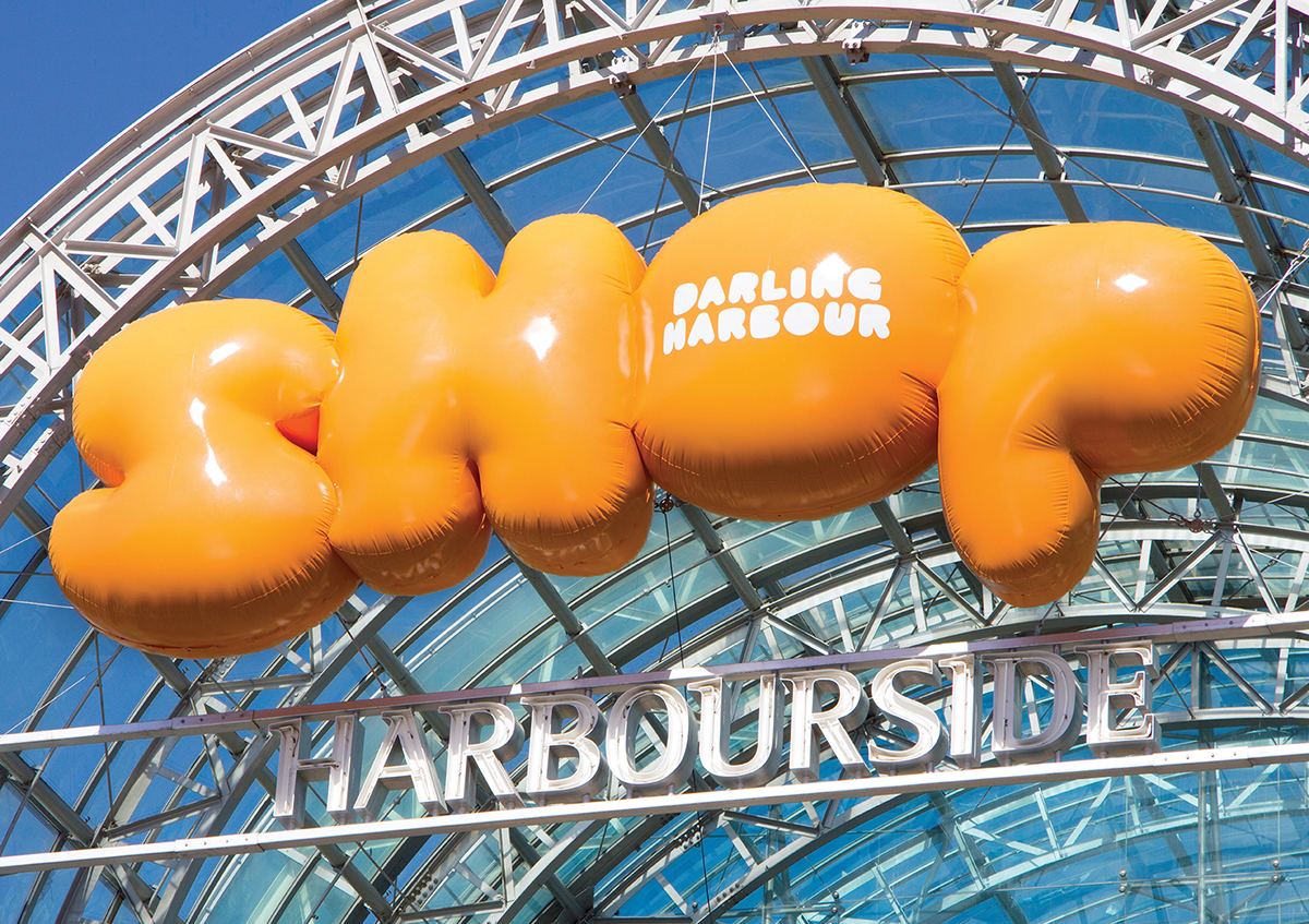 darling harbour Signage Precinct balloons wayfinding Blow Up Type harbour Entertainment Big Time