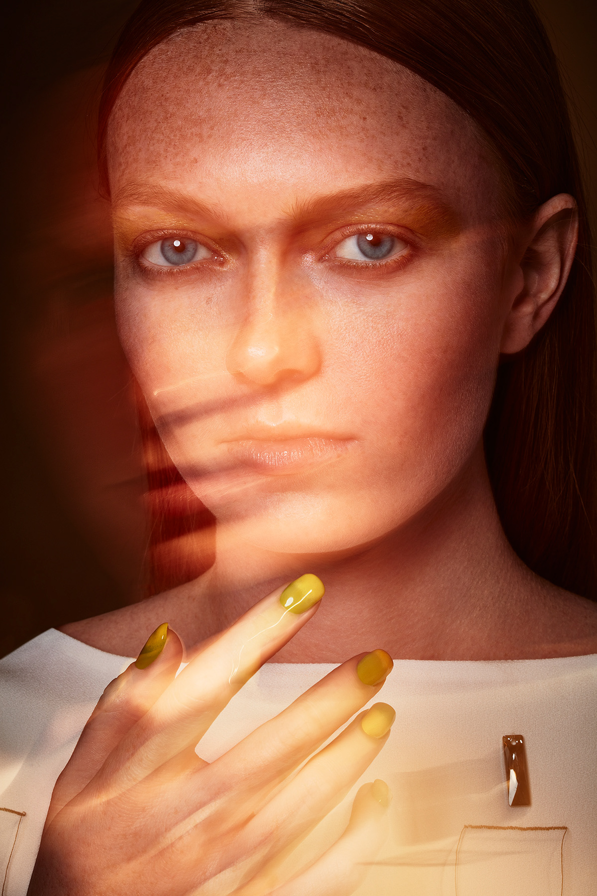 amazing magazine beauty Dorit Thies editorial freckles modern skin trends model nails
