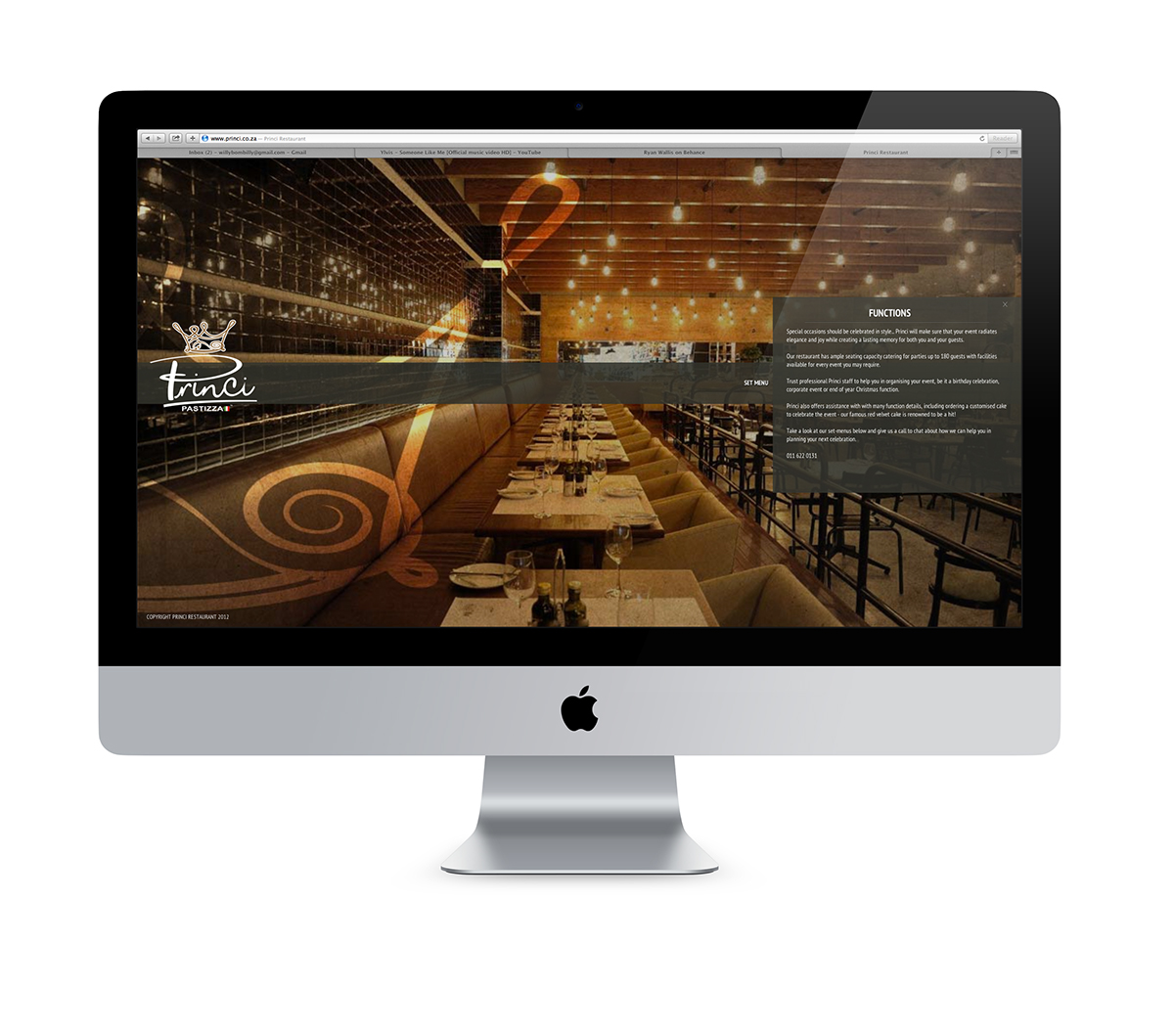 user interface front-end development image treatment restaurant